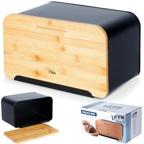 Vilde Panera Caja de metal con tabla de bambú