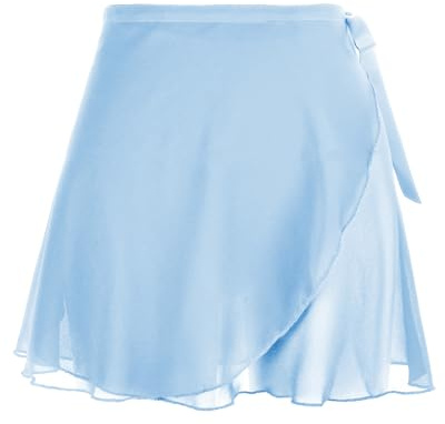 Yolev Gonna da Balletto Donna in Chiffon per Danza Classica e Ginnastica - Lacci in Vita Regolabili - Azzurro