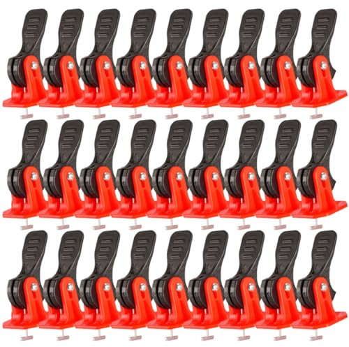 ETHZZLE 50pcs Tile Leveling System with Reusable T-Shaped Spacers and Replaceable Needles for Floor and Wall Tile Installation Tools