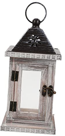 ADOCARN Holz Kerzenständer Vintage Winddicht Hängender Kerzenhalter Dekorative Kerzenlaterne Für Innen Und Außen Zuhause Garten Ornament