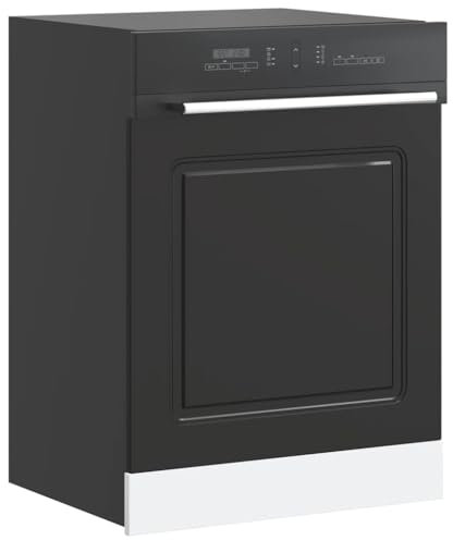 Gecheer Panneau pour lave-vaisselle Kalmar noir 60 x 1,5 x 67 cm, panneau avant pour lave-vaisselle cuisine protéger les appareils ménagers