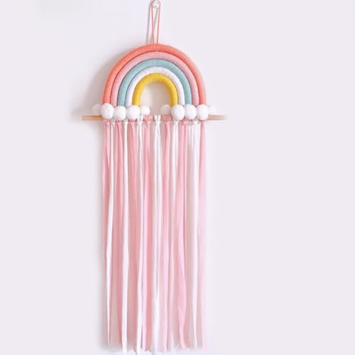 AQCQDQ Haarspangen Aufbewahrung Halter, Hair Clip Organiser Mädchen Bow Zubehör Lagerregal, Dekoration zum Aufhängen an der Wand und Baby Haarschleife (rosa,80 * 30cm)