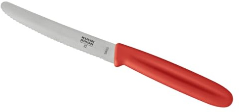 KUHN RIKON SWISS KNIFE Allzweckmesser gezackt rot, aus Edelstahl, mit scharfer Klinge