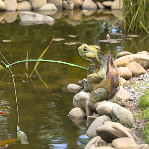 virkwuy Decoration Bassin Exterieur Tortue, Tortue Decoration Jardin Exterieur, Statue Jardin, Convient à Décoration des Jardins, à l'aménagement des Balcons et aux Ornements Bureau