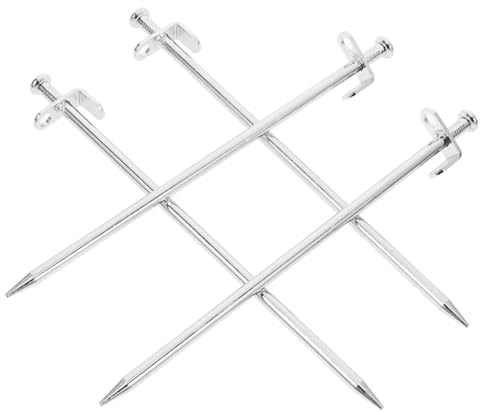 DOITOOL 4pièces Lot de Piquets pour Jardin Aménagement Paysager et Fixation de Bâches Légers et Pratiques