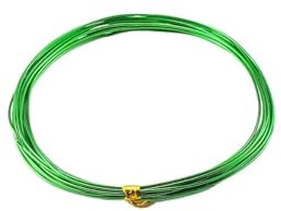 Aluminiumtråd 2–10 meter 0,6–3 mm anodiserad rund aluminiumtråd för smyckestillverkning, armbandstillverkning, pyssel, gör-det-själv-tillbehör (grön, 3,0 x 2 m)