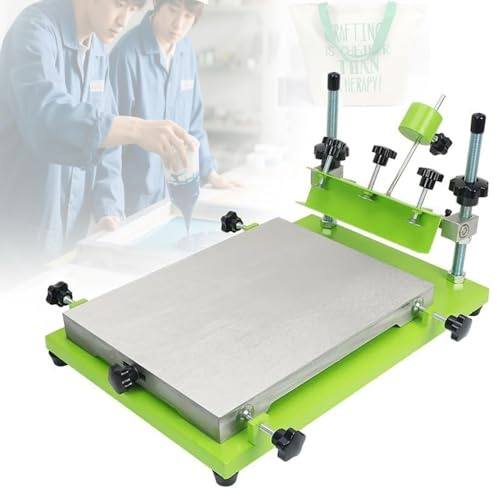 RETRIN High Precision Manual Stencil Printer, Adjustable Height Tabletop Screen Printing Machine with 20 Cm Scraper,Silk Printer for T-Shirt/Bag/Label/Tempered Glass & Craft Projects 240 * 300mm