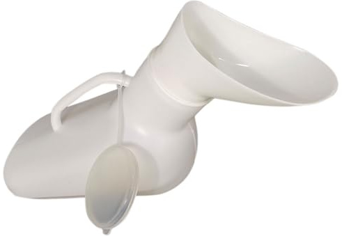 POPETPOP Urinflasche Damen mit Deckel Tragbares Kunststoff Urinal für Frauen Großes Fassungsvermögen Leichtes Reiseurinal für Camping und Bettlägerige