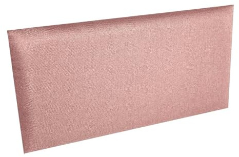 mepiq Gepolstertes 3D-Leinen Wandpaneel als Kopfteil Vielseitige Wandverkleidung für Bett und Wand Dekoratives Wandkissen für Schlafzimmer und Wohnzimmer 30×60cm 6 Stück im Set,Rosa