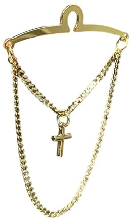 Fxzqgnh Krawattenklammer für Herren, Krawattenkette mit Quaste, Hemdkette für Ehemänner, Businesshemden, Formelle Anlässe, Abschlussball, Gold