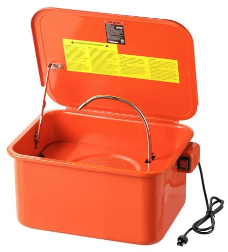 VEVOR Fontaine de Nettoyage, Fontaine de Dégraissage, Cuve de Nettoyage 19 L, Capacité Solvant 13 L, Bac de Lavage pour Pièces Mécaniques Auto Garage Atelier, Nettoyeur Portable avec Pompe Électrique