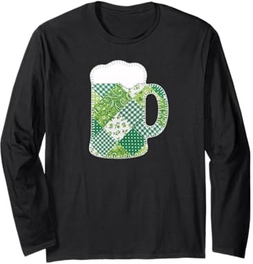Chope à bière matelassée pour la Saint-Patrick 2026 Manche Longue