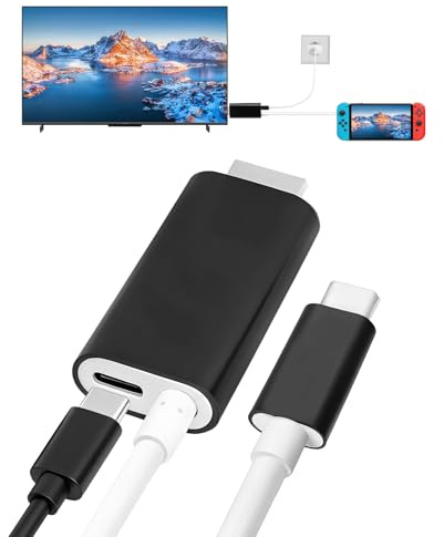 iwui Cable USB C a HDMI para Switch 2, 4K@60Hz Portátil Adaptador 2M | Compatible con TV/Steam Docking Station, Type C PD 100W Charging Port