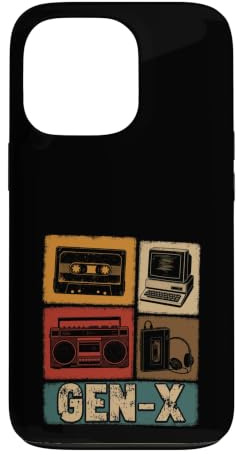 Gen X Cassette Boombox 80s Nostalgia Case for iPhone 13 Pro