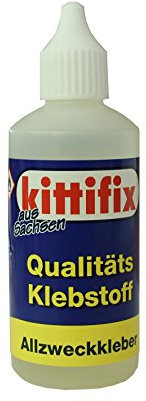 Kittifix Qualitäts-Klebstoff, 75 g, klebt Holz, Papier, Filz, Leder, Textilien