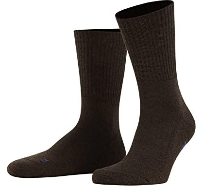 FALKE Unisex Socken Walkie Light U So Wolle Funktionsmaterial einfarbig 1 Paar, Braun Dark Brown 5450, 42-43