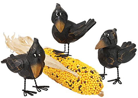 Design Toscano QM19684 Design Toscano Mythes et Légendes Raven Statues - Raven Figure - Black Crow Garden Statue