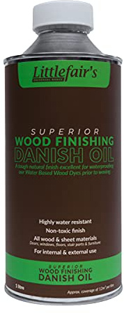 Huile danoise de finition supérieure pour bois de Littlefairs - Huile danoise supérieure pour le bois de chêne et tous les types de bois(1ltr)