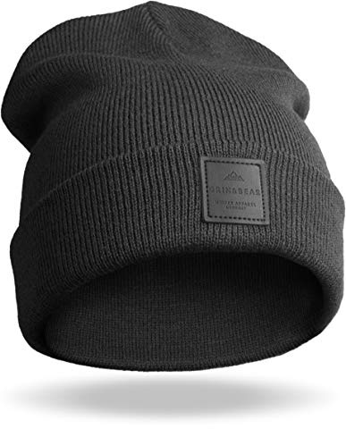 Grin&Bear Unisex Streetwear Mütze Beanie Feinstrick M65