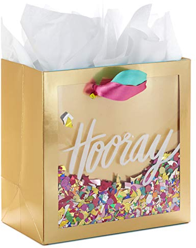 Hallmark Signature 7 Medium Gift Bag with Tissue Paper (Hooray Confetti)