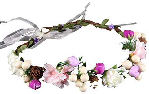 BESTOYARD Blumenkranz Stirnband Braut Haar Girlande Blumen Kopfschmuck Haarschmuck für Hochzeitsstrand