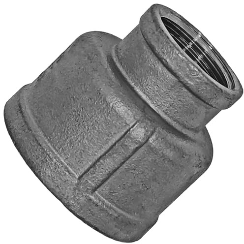 MegaHaustechnik Reduziermuffe, 1“ x 3/4“ IG, Gewindefitting Edelstahl V4A | Trinkwasser geeignet, Innengewinde reduziert, Rohr, rostfrei INOX Reduzierung Kupplung Reduktion
