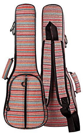 Glenmi Böhmen Ukulelentasche Ukulele Case Bag für Sopran Konzert Tenor Ukulele 21 '' 23 '' 26 '', 0,5 Zoll dick gepolstert (Konzert)