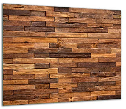 TMK Plaque de recouvrement, 60 x 52 cm, en verre, décorative, pour cuisinières électriques, à induction, protection anti-éclaboussures, planche à découper en bois