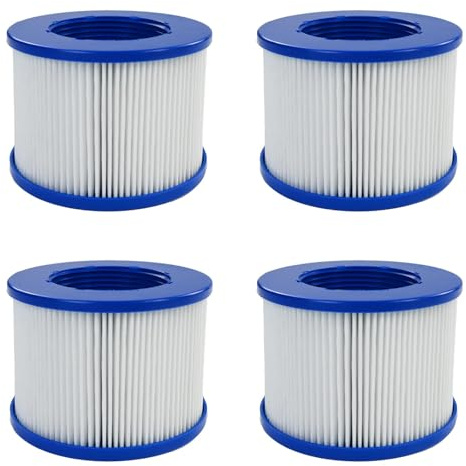MRSTOT Typ D -Kartusche für Summer Waves Poolfilter, Typ D/VII Filterkartusche für Bestway 58283E, für Summer Escapes Typ D Filterkartuschen (4 Stück)