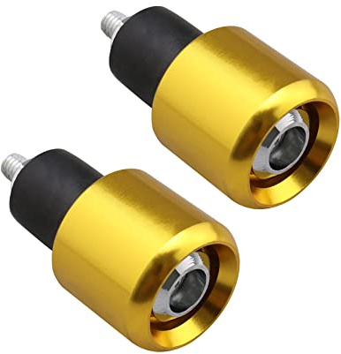 Be In Your Mind 2 Stück 7/8 Zoll 22 mm Motorrad Lenkerenden Stecker Aluminiumlegierung Motorrad Lenkerenden Stecker Griff Lenker Endstopfen für 22 mm Durchmesser Lenker Gold