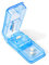 Redamancy 1Pcs Pill Cutter, Portable 2-in-1Pill Splitter, with Blade and Storage Compartment, for Pills and Tablets Cut in Half Quarter (Blue)