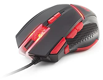DR1TECH Hunter+ Ratón Gaming Profesional [5 Pesas Extraíbles + Triple Fire] - 9 Teclas hasta 4200 dpi - Ratón Ergonómico con Cable para PC/PS4/XBOX