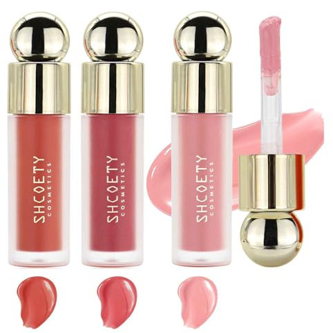 3 Pcs Liquid Blush Kit, Velvet Lightweight Natural-Looking Waterproof Long-Lasting Blush Makeup for Cheek, Eye, Lips