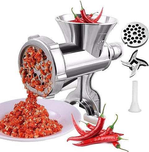 Picadora de Carne Manual - Picadora de Carne Manual, picadora de Mano Antideslizante con diseño Desmontable para Todos los Tipos de Carne