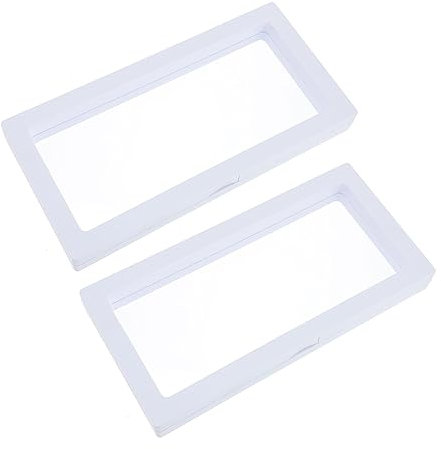 PACKOVE Klarsichtboxen Zur Aufbewahrung 2st Aufbewahrungsbox Für Schmuck Ohrringe Schmuckkästchen 3d Weiß Lagerregal Sport Rechteck Showregal