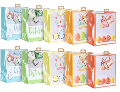 Laro Ostern Premium-Line Medium Geschenktaschen 20 Stk Medium Ostern bunt