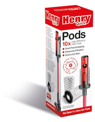 Henry Quick Filter Pods, Pack of 10, Microfibre 3 Layer Filtration