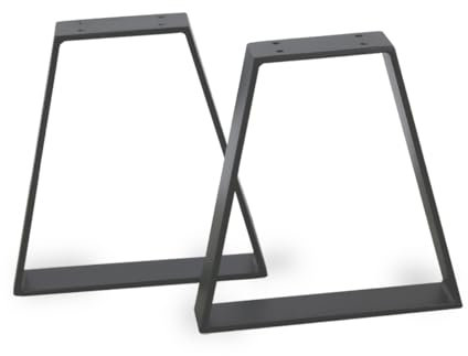 modern LOFT art Bankbeine Tischbeine - DIY Möbelfüße 60x10cm Anthrazit - Moderner Industrie-Look für Ihr Wohnzimmer - Metall Industrial Tisch Bank Sitzbank Couchtisch Kufen - Breite 40cm, Höhe 42cm