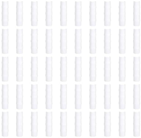 LIZEALUCKY Clip de película de 50 Piezas, Kit de Conector de Abrazaderas a presión de Tubo de Edificios de jardín, Herramienta de Kit de Conector de Invernadero de Abrazadera de Tubo Blanco (8cm)
