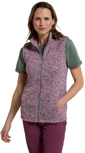 Mountain Warehouse Idris Womens Gilet - Lightweight Thermal Ladies Full Zip Vest with Front Pockets - Spring, Summer Camping, Outdoors, Travelling & Hiking Pink Women's Size 20