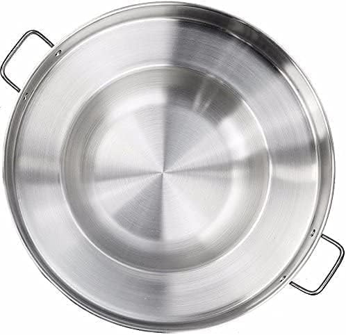 Large Mexican Style Wok Comal Cazo Griddle Fryer Chicharron Deep Fry Pan Stainless Steel For Carnitas Panza Abajo 16 Paella Belly Down