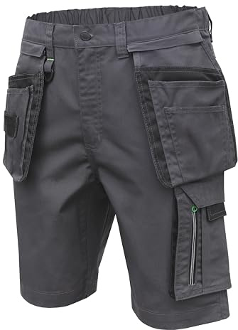 Högert Technik - LEMBERG Shorts mit Taschen dunkelgrau| Herren Kurz Hose Arbeitshose | Arbeitsshorts Arbeitshosen Männer | EN ISO 13688