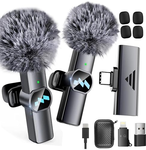 MLZTINGR Micro Cravate sans Fil pour iPhone/iPad/PC/Android,Lavalier sans Fil à Revers Plug and Play réduction du Bruit Microphone Bluetooth pour Live/Youtube/Vlog/TikTok(Noir)（avec Accessoires ）