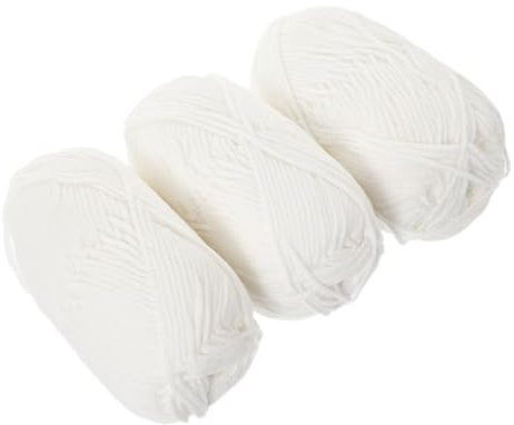 Artibetter Dish Cloth Cotton Yarn Supple Crochet Yarn Bundle 3 Rolls for Crocheting and Knitting Not Easy to Break for Decoration and Crafts