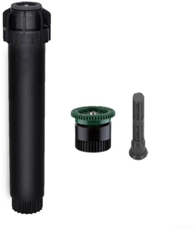 Aspersor emergente con sistema de aspersor, cabezal de aspersor emergente ajustable de 360 °, boquilla de riego dispersa enterrada para un riego eficiente del jardín (verde)