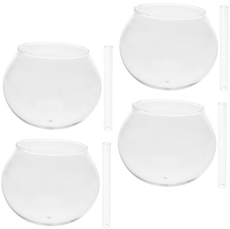 SOLUSTRE 4 Sätze Japanisches Windspiel DIY Glasglocke mit Klangröhren Transparentes Windspiel für Terrasse Garten Balkon Kreatives Bastelset für Außendeko und Entspannende Klangwirkung