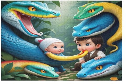 Puzzles 1000 Pièces Adultes, Puzzle De Jeu, Animal Serpent Planche De Bois, Excellent Cadeau pour EnfFourmis （75×50cm）