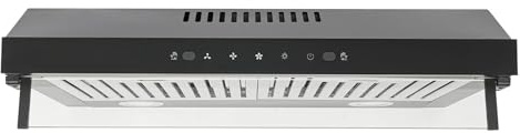 Dunstabzugshaube 60 cm, Noxydable Wandventilator Abluftventilator Küche Dunstabzugshaube Unterbauhaube mit Abluft- und Umluftbetrieb [Energieeffizienzklasse E]