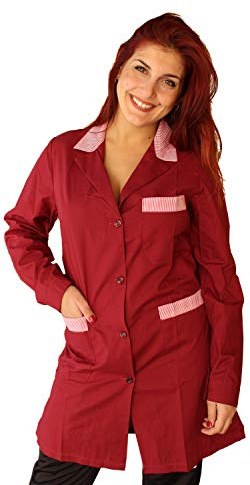Camice da Lavoro Donna,Manica Lunga, Scuola Infanzia,Supermercati,Colf,Domestica (S)
