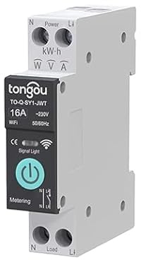 NNOVAT 1P 6A 10A 16A 20A 25A 32A 40A 50A 63A TUYA Zigbee Smart Circuit Interrupteur Smart Home Home Wireless Remote Contrôle WiFi Avec Mesure/No Mequage (16A avec mesure)